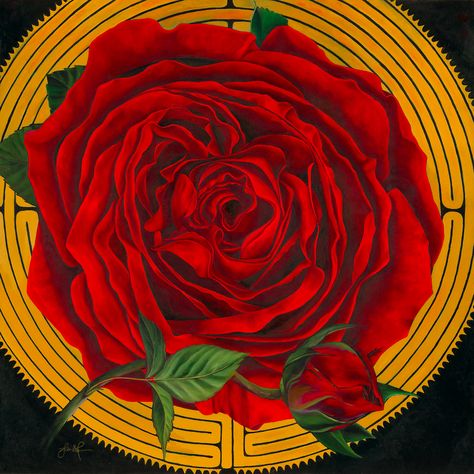 Labyrinth Rose – Lauren Forcella Fine Art Marie Madeleine, Goddess Aesthetic, Mary Rose, Red Tent, Maria Magdalena, Mala Meditation, Rose Marie, Mary Magdalene, Sacred Feminine