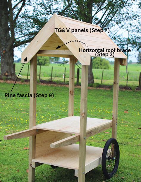 Fruit And Vegetable Stand Display, Vegetable Cart Design, Market Cart Diy, Roadside Egg Stand Cooler, Easy Roadside Egg Stand, Wooden Farmers Market Stand, Diy Farmstand Market Stands, How To Build A Farmstand, How To Build A Roadside Stand