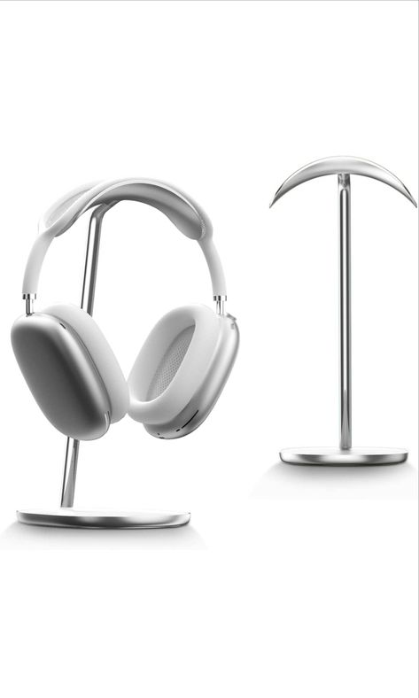 Amazon.com: BENKS Desktop Headphone Stand Universal Headset Holder Hanger Mount Aluminum with Protective Silicone Pad, Gaming Headset Accessories, Compatible with AirPods Max, Beats, Bose, Sony and so on (White) : Electronics Airpod Max Stand, Metal Headphones, Headset Holder, Headset Accessories, Headset Stand, Latest Tech Gadgets, Headphone Stand, Headphone Holder, White Headphones