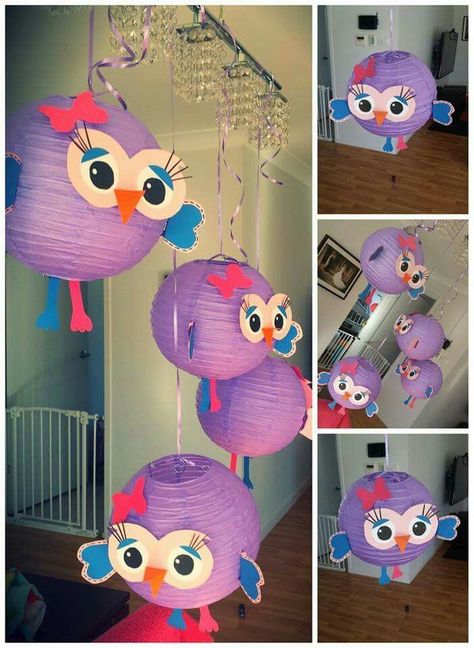 Owl Birthday Decorations, Owl Themed Birthday Party, Owl 1st Birthdays, Owl Baby Shower Theme, Owl Birthday Parties, Owl Classroom, Owl Birthday, Purple Owl, Owl Party