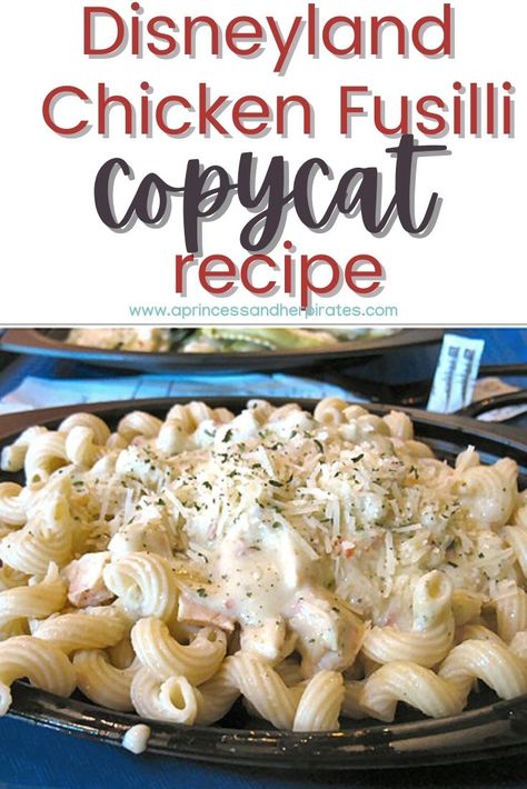 This delicious copycat Disneyland Chicken Fusilli Recipe is perfect to bring some magic to your table! #copycatrecipes #disneycopycatrecipes #chickenfusilli #chickenrecipes #comfortfood Disney Chicken Recipes, Biggby Copycat Recipes, Chicken Fusilli Pasta Recipes, Viva Chicken Copycat Recipes, Chicken Fusilli Pasta, Disney Copycat Recipes, Fusilli Pasta Recipe, Fusilli Recipes, Disneyland Recipes