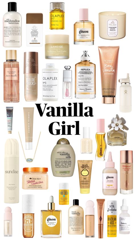 Vanilla Skin Care Products, Shopping Ideas, Must Buy, Vanilla Skin Perfume, High Maintenance To Be Low Maintenance List, Body Care Products Smell Good Vanilla, Vanilla Aesthetic Sent, Best Affordable Vanilla Perfume, Vanilla Perfume Recommendation