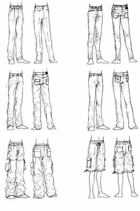 Clothing Practice, Reference Clothing, Suit Drawing, Jeans Drawing, Pants Drawing, Modeling Poses, Fashion Drawing Sketches, Clothing Sketches, Small Drawings