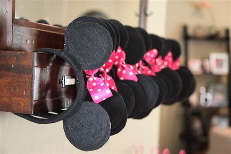 Minnie Mickey Mouse Birthday Party Decorations, Cake, Ears & More Ears Tutorial, Mickey Mouse Centerpiece, Minnie Mouse Decorations, Minnie Mouse Party Decorations, Mickey Mouse Invitation, Alice In Wonderland Tea Party Birthday, Mouse Crafts, Headband Tutorial, Mickey Mouse Birthday Party