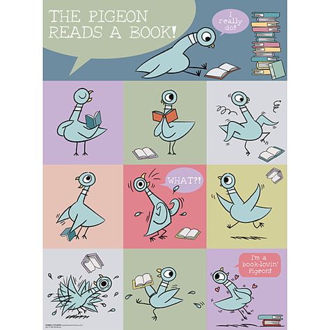 Mo Willems Activity, Mo Willems Author Study, Mo Willems Pigeon, Pigeon Books, Library Posters, Book Poster, Mo Willems, The Pigeon, Author Studies