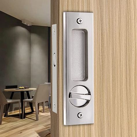 Sliding Barn Door Lock, Japanese Sliding Doors, Pocket Door Handles, Bathroom 2023, Bathroom Door Locks, Barn Door Lock, Barn Door Cabinet, Door Handle With Lock, Barn Door Locks