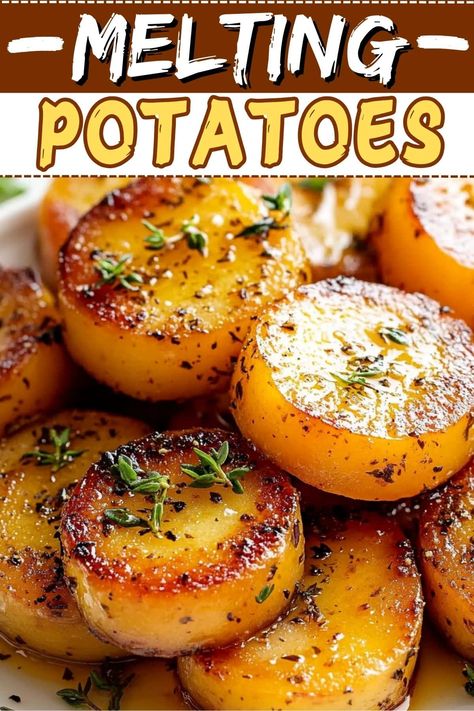 Melting Potatoes, Potato Sides, Just Eat It, Potato Side Dishes, Veggie Side Dishes, Dinner Recipes Crockpot, Potato Dishes, Veggie Sides, Veggie Dishes