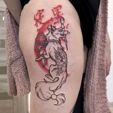 🌿Becky Foster Tattoos (@becky_tattoo) • Instagram photos and videos Kawaii Tattoos, Irezumi Tattoos, Fox Tattoo Design, Japanese Fox, Kawaii Tattoo, Asian Tattoos, Fox Tattoo, Japanese Tattoo Art, Dope Tattoos