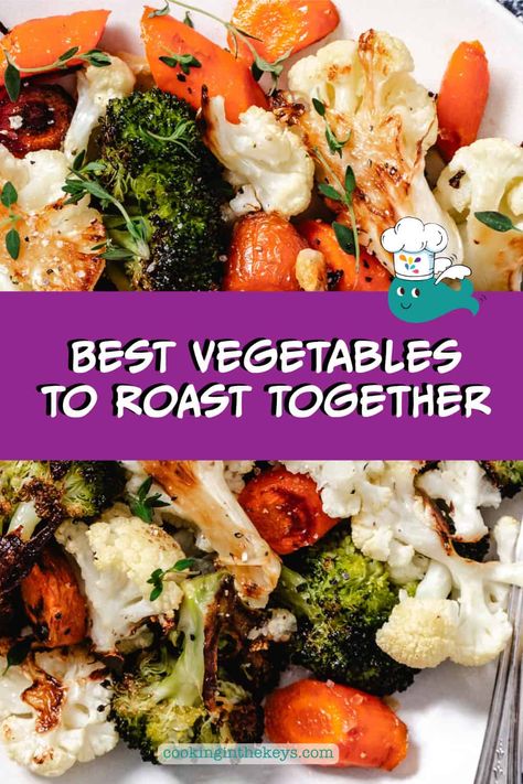 Try our Oven Roasted Vegetables with Garlic recipe, a healthy and delicious side dish made with cauliflower, broccoli, and carrots enhanced with sweet roasted garlic. Perfect for any meal, this easy side dish will become a family favorite. Low Carb Roasted Vegetables, Roasted Broccoli Cauliflower And Carrots, Roasted Mixed Vegetables Oven, Broccoli Cauliflower Recipes, Roasted Broccoli And Cauliflower, Best Roasted Vegetables, Roasted Brussel Sprouts Oven, Roasted Broccoli And Carrots, Easy Roasted Cauliflower