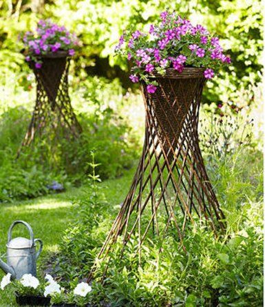 Willow Obelisk, Expanding Trellis, Vine Trellis, Arbors Trellis, Garden Obelisk, Lawn Ornament, Raised Garden Beds Diy, Lawn Ornaments, Climbing Vines