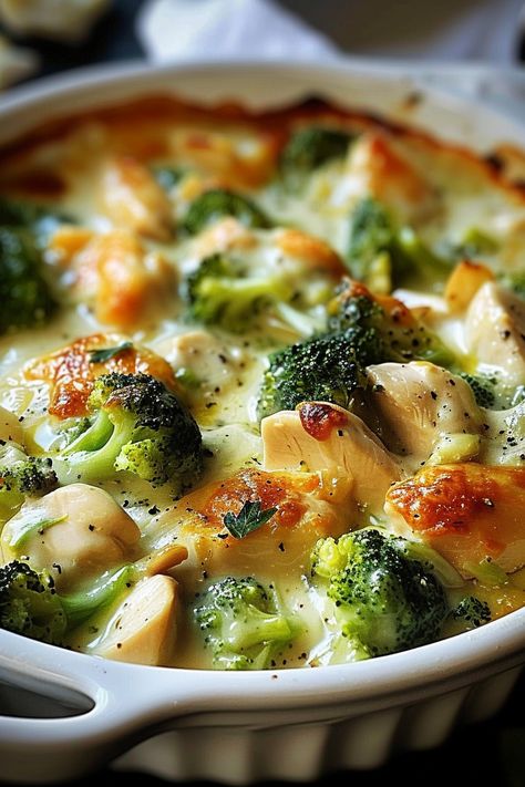 Homemade Broccoli Chicken Divan served hot Broccoli Chicken Divan, Chicken Broccoli Divan, Chicken Divan Recipe, Chicken Casserole Recipes, Chicken Divan, Broccoli Chicken, Chicken Breast Recipes Baked, Easy Chicken Dinner Recipes, Chicken Recipes Casserole