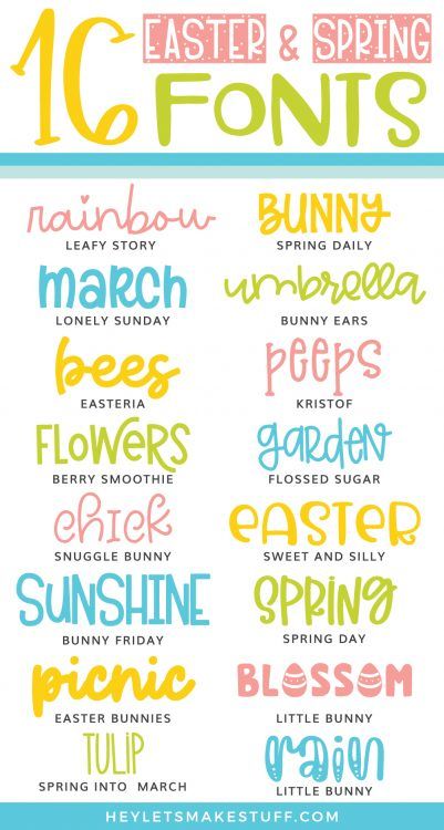 25 unique and modern spring fonts that are perfect for your next#doodlefonts #freefonts #handdrawn #typography #graphicdesign Floss Sugar, Fonts For Logos, Chunky Font, Easter Fonts, Teacher Fonts, Spring Font, Top Free Fonts, Kid Fonts, Christmas Fonts