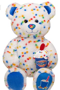 Dairy Queen Ice Cream, Dq Blizzard, Build A Bear Workshop, Confetti Sprinkles, Candy Sprinkles, Christmas In July Sale, Dairy Queen, Cute Stuffed Animals, Bear Stuffed Animal