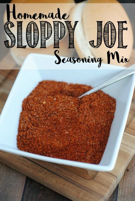 Homemade Sloppy Joe Mix All Homemade Recipes, Sloppy Joe Seasoning Recipe, Cilantro Seasoning, Jalapeno Seasoning, Sloppy Joe Seasoning, Spices Shelf, Homemade Dry Mixes, Homemade Seasoning, Diy Mixes