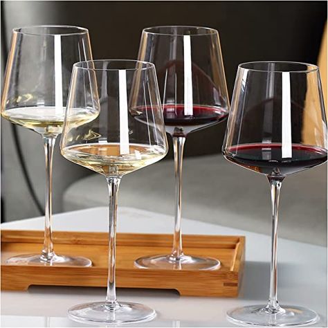 Aesthetic Wine Glasses Square Wine Glasses, Dinner Glasses, Fancy Wine Glasses, Long Stem Wine Glasses, Modern Wine Glasses, Red Wines, White Wine Glasses, Birthday Wine, Red Wine Glasses