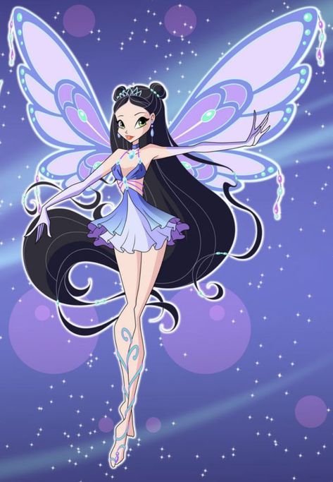 Winx Club Fanmade Fairies, Winx Club Oc Princess, Winx Fanmade Characters, Winx Moon Fairy, Winx Club Enchantix Oc, Enchantix Oc, Enchantix Winx Club, Winx Club Oc, Wings Artwork