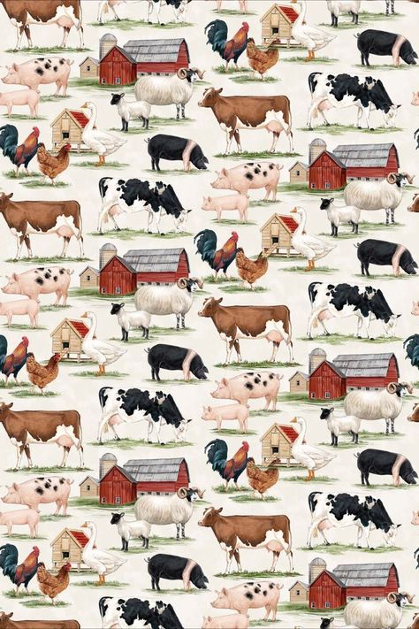 Farm Animal Quilt, Cowboys And Angels, Fall Canvas Painting, Northcott Fabrics, Cowboy Theme, Chicken Art, Iphone Homescreen Wallpaper, Animal Quilts, Paper Animals