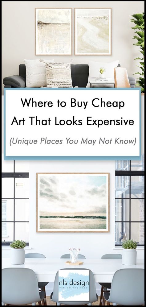 How To Buy Cheap Art That Looks Expensive - Unique Places You May Not Know. Only you will know how much you really spent. Affordable Modern Art, Wall Art Sources, Affordable Large Artwork, Large Inexpensive Wall Art, Cheap Prints Wall Art, Unique Wall Art Ideas Living Room, Inexpensive Art Ideas Wall Decor, Where To Buy Art Prints, Art For Big Wall Space