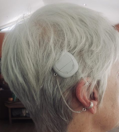 Hearing Loss Technology: Got it? Flaunt it! – Gael Hannan – Better Hearing Consumer Hearing Aid Aesthetic, Hearing Aid Design, Cute Hearing Aids, Baha Hearing Aid, Hearing Damage, Dairy Free Breastfeeding, Hearing Health, Cochlear Implant, Ear Style