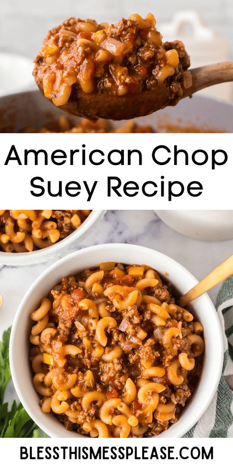 American Chopped Suey, American Chop Suey Recipe Easy, American Chop Suey Recipe New England, American Chop Suey Recipe, Chop Suey Recipe, American Chop Suey, Italian Spices, Chop Suey, Small Pasta