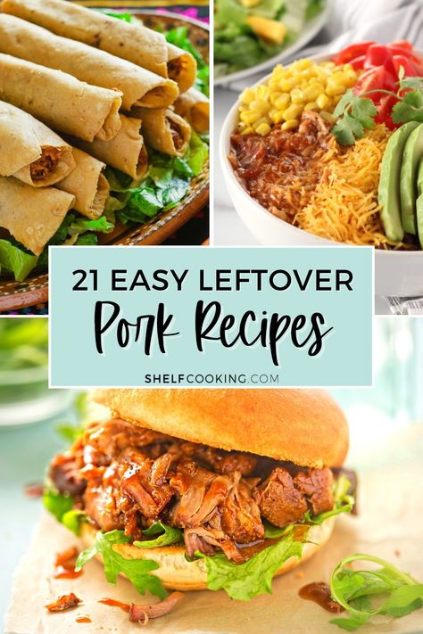 Repurpose Pulled Pork, Shredded Pork Tacos Leftover, Pork Chops Leftovers Ideas, Leftover Pork Sandwich Recipes, Leftover Ribs Recipes What To Do, Leftover Boneless Pork Ribs, Leftover Pork Chop Recipes Ideas, Pork Roast Casserole Leftover, Leftover Pork Loin Sandwich Recipes