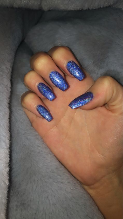 Sparkly Blue And Silver Nails, Blue Purple Sparkle Nails, Dark Blue Iridescent Nails, Sparkly Nails Blue, Midnight Rain Nails, Dark Blue Sparkly Nails, Dark Blue Sparkle Nails, Dark Blue Glitter Nails, Blue Glittery Nails