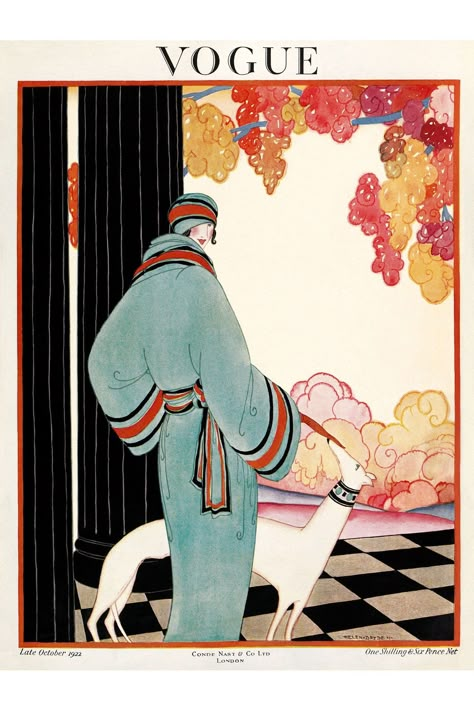 Vogue Covers Art, Vogue Magazine Cover, Vogue Illustrations, Vintage Vogue Covers, Vogue Vintage, Vogue Magazine Covers, Magazine Vogue, Vogue Covers, 1920s Art Deco