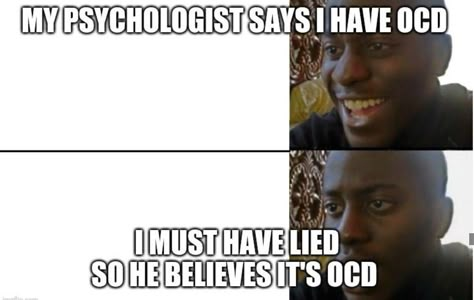 Ocd Memes, Ocd Humor, Ocd Thoughts, Ocd Therapy, Mental Health Humor, Health Memes, Maladaptive Daydreaming, Response Memes, My Ocd