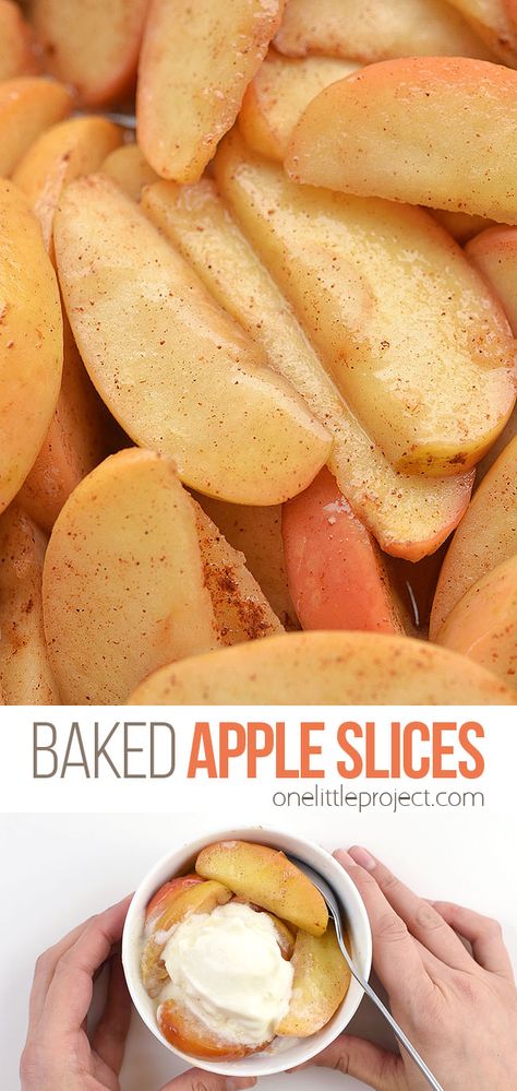 Cinnamon Apple Slices, Baked Apple Slices, Apple Slice Recipe, Easy Baked Apples, Baked Cinnamon Apples, Baked Apple Recipes, Gluten Free Dessert, Apple Recipes Easy, Roasted Apples