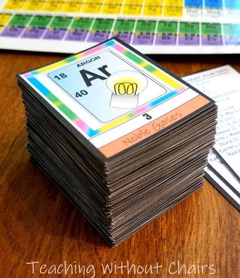 Abundant Atoms Game - Chemistry Class - Homeschool Science Curriculum | Teaching Without Chairs Montessori Chemistry, Chemistry Classroom Decorations, Elements Symbols, Science Diy, Chemistry Activities, Chemistry For Kids, Homeschool Science Curriculum, Chemistry Classroom, Teaching Game