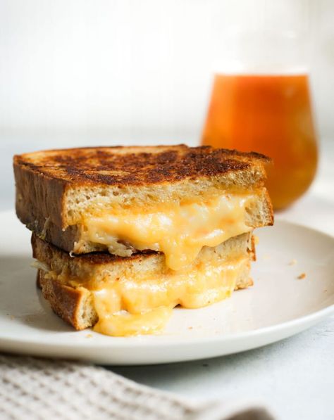 Melty Sourdough Grilled Cheese • Heartbeet Kitchen Garlic Grilled Cheese, Sourdough Grilled Cheese, Heartbeet Kitchen, Yummy Grilled Cheese, The Best Grilled Cheese, Easy Grilled Cheese, Perfect Grilled Cheese, Fried Goat Cheese, Making Grilled Cheese