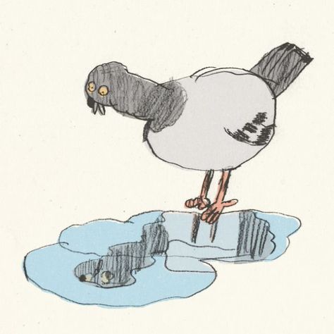 Just Me Myself And I, Me Myself And I, Art Cute, Funky Art, Pigeon, Just Me, Art Illustration, Cute Art, Illustration Art