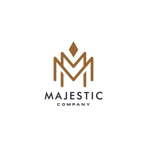 Logo With Crown, Mm Logo, Element Symbols, M Letter, Crown Logo, Messenger Logo, Styled Stock, Luxury Style, Vector Art