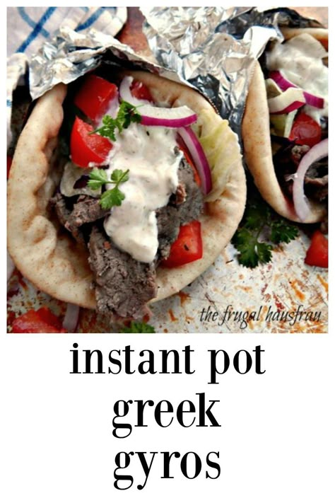 Garlic Yogurt Sauce, Garlic Yogurt, Greek Gyros, Best Instant Pot Recipe, Fresh Salad, Instant Pot Dinner Recipes, Easy Instant Pot Recipes, Yogurt Sauce, Instapot Recipes