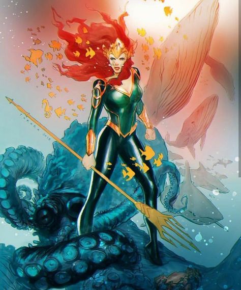 Ladies of Comics (@ladiesofcomics) | Twitter Dc Mera, Mera Dc Comics, Mera Dc, Arte Dc Comics, Dc Comics Characters, Dc Characters, Dc Comics Art, Dc Heroes, Superhero Art