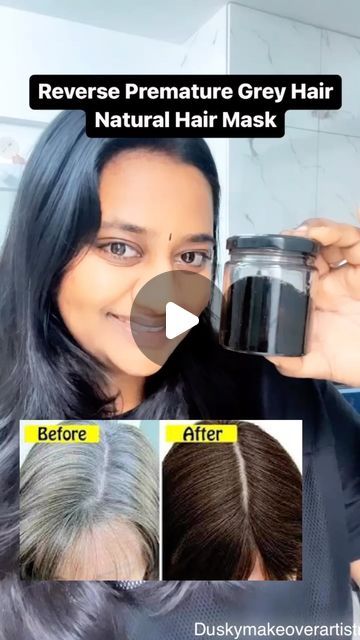 Kavya Yadav on Instagram: "✨Natural Hair Dye ✨ Ingredients: Garlic Peel Oil PROCEDURE to make natural hair dye : 1. Take garlic peel(outer skin like layer) in large quantity because on making ash it will come to small quantity. 2. Roast the garlic peel on a pan till it becomes black ash. 3. Filter the ash to get fine powder with a cotton cloth. 4. Add oil to this ash and stir it to make it just like hair dye paste. 5. Preserve it for 24 hours(do not store in refrigerator) in glass bottle in d Natural Hair Dye Ideas For Black Hair, Natural Hair Dye Ideas, Hair Dye Natural, Homemade Hair Dye, Easy Curled Hairstyles, Hair Dye Tutorial, Anti Gray Hair, Grey Hair Remedies, Natural Hair Dye