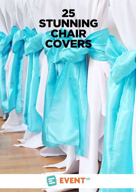 Chair covers and decorations can transform standard furniture into something exquisite. Add to your event aesthetic with these stunning ideas and examples. Event Aesthetic, Chair Covers Party, Chair Back Covers, Hiding Ugly, Event Technology, Event Trends, Oversized Chair And Ottoman, Mid Century Dining Chairs, Make An Impact