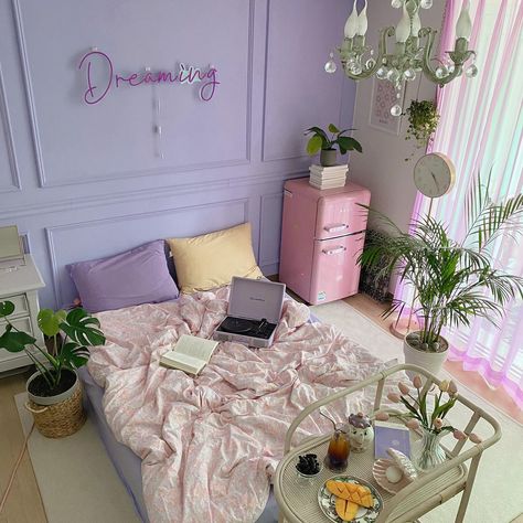 Purple Bedroom Decor Ideas, Colour Combination For Bedroom Walls, Colour Combination For Bedroom, Purple Accent Wall, Purple Color Combinations, Magical Bedroom, Purple Bedroom Decor, Purple Paint Colors, Next Bedroom