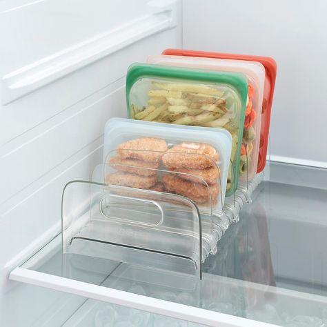 YouCopia FreezeUp Freezer Rack | The Container Store Clear Organization, Mom Organization, Tall Pantry Cabinet, Food Boxes, Freezer Organization, Freezer Storage, Refrigerator Organization, Fridge Organization, Recipe Organization