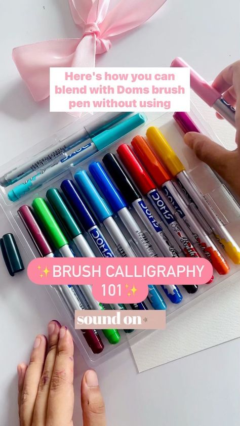 sharifaslove on Instagram: ✨Brush Calligraphy 101- Part 2✨ 👉🏻If you want to learn the art of beginners brush calligraphy then join my next workshop from 1st to 3rd… How To Blend Brush Pens, Calligraphy Using Brush Pen, Calligraphy With Brush Pens, Blending Letters, Tag Book, Tombow Brush Pen, Tombow Fudenosuke, Calligraphy Workshop, Brush Pen Lettering