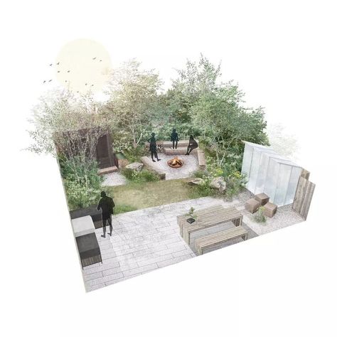 Instagram | @stevewilliamslandscapes — Steve Williams Landscapes | Award Winning Garden and Landscape Design | Bristol - UK Cornus Sanguinea, Woodland Aesthetic, Betula Nigra, Steve Williams, Healing Garden, Garden Design Plans, Bristol Uk, Firepit, Lush Green