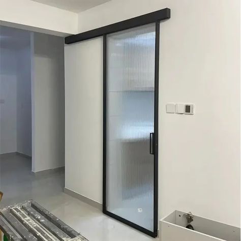 Aluminium Sliding Doors Bathroom, Slim Sliding Door, Glass Wall Sliding Door, Glass Bathroom Sliding Door, Sliding Glass Door Office, Laundry Sliding Door, Reeded Glass Sliding Door, Bathroom Door Sliding, Aluminium Sliding Doors Modern