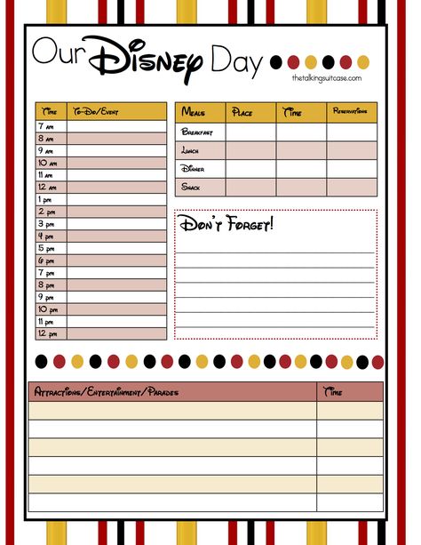 Are you planning a trip to the happiest place on earth?  Print our FREE printable Disney vacation planner. Set includes 4 sheets. Disney Weekly Planner Free Printable, Disney World Packing List Printable, Disneyworld Printables Free, Disney Day Planner, Disney Trip Itinerary Template, Disney Day Planner Free Printable, Disneyland Planning Printables, Disney Templates Printable, Disneyland Planning Printables Free