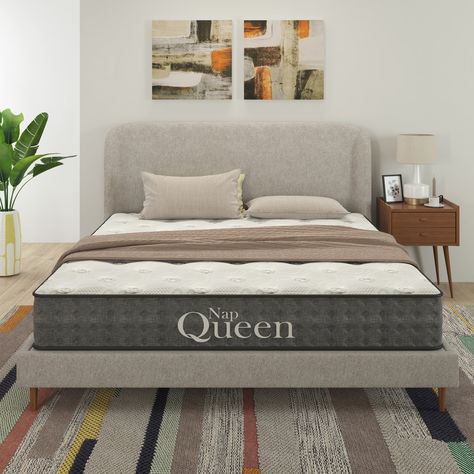 Nap Queen Victoria 10" Hybrid Mattress, Queen - Walmart.com Nap Queen, Spring Mattress, Fabric Headboard, Hybrid Mattress, Twin Mattress, Queen Mattress, Mattress Pad, Mattress Springs, Memory Foam Mattress