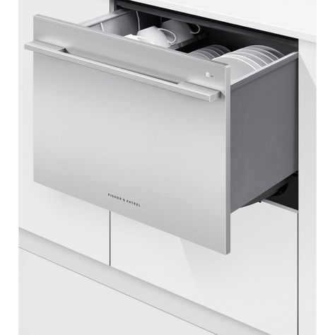 Fisher & Paykel Tall Tub Single DishDrawer™ Dishwasher - Stainless Steel at Trail Appliances Single Drawer Dishwasher, Dishwasher Drawer, Dish Drawers, Fisher And Paykel, Drawer Dishwasher, Fisher Paykel, Kitchen Drawers, Tiny House Design, Media Room