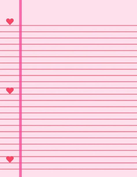 Barbie Notes Template, Cute Letter Templates Printable, Love Letter Template Aesthetic, Love Letter Background Paper, Pink Notes Template, Love Note Template, Letter Templates Printable Free, Letter Template Aesthetic, Pink Notebook Paper