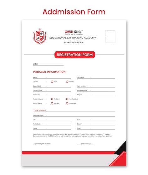 Vector admission form illustration of ap... | Premium Vector #Freepik #vector #registration #application-form #stationery-template #registration-form Admission Form For Preschool, Online Form Design, Registration Form Design Templates, Admission Form Design, Application Form Design, School Registration Form, Registration Form Design, Form Reference, School Admission Form