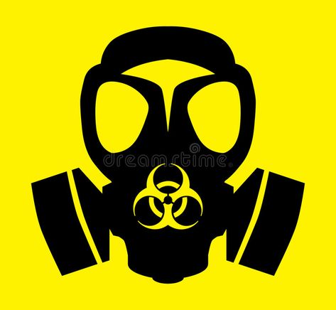 Bio hazard gas mask symbol. A bold black drawing of a gas mask and bio hazard sy , #affiliate, #mask, #symbol, #bold, #Bio, #hazard #ad Bio Hazard Symbol, Hazard Symbol, Bright Yellow Background, Bio Hazard, Biohazard Symbol, Gas Mask Art, Skull Hand Tattoo, Brush Tattoo, Cool Stencils