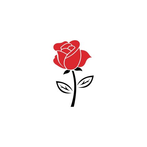 Rose Illustration Design, Rosa Vector, Rosas Vector, Rose Vector, Rose Stencil, Leaf Vector, Logo Instagram, Easy Flower Painting, Floral Logo Design