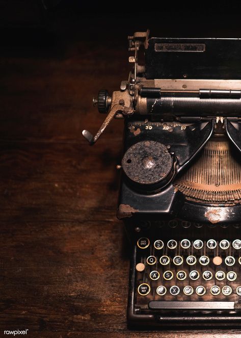 Old typewriter on a wooden table | premium image by rawpixel.com / Jack Anstey Dark Academia Iphone, Dark Academia Iphone Wallpaper, Machine Aesthetic, معرض فني, Old Typewriter, Lexa Y Clarke, Writing Machine, Dark Academia Wallpaper, Retro Typewriter